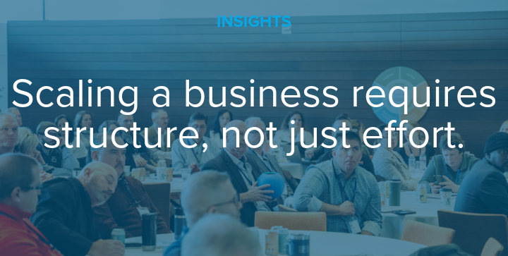 Scaling a business requires structure, not just effort.